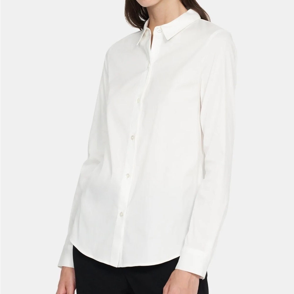 Theory Larissa 2 Precise Button Down Shirt White XL